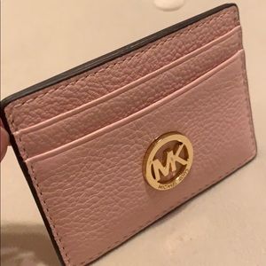 MICHAEL KORS “FULTON” LEATHER CARD HOLDER